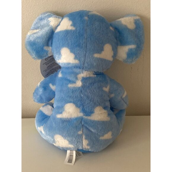 World Plush Inc Elephant Green Ears Feet Blue White Clouds Claw Machine Prize - Picture 8 of 9
